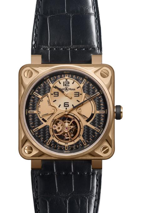 Bell and ross BR 01 TOURBILLON Carbon Pink Gold Carbon watches for sale
